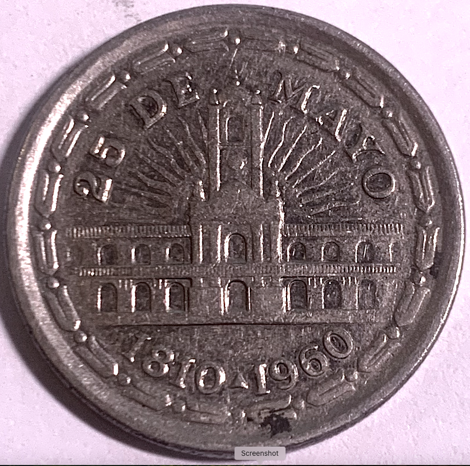 1960 Argentina 1 Peso Nickel-Steel Coin | Rare Independence Anniversary Collector’s Piece