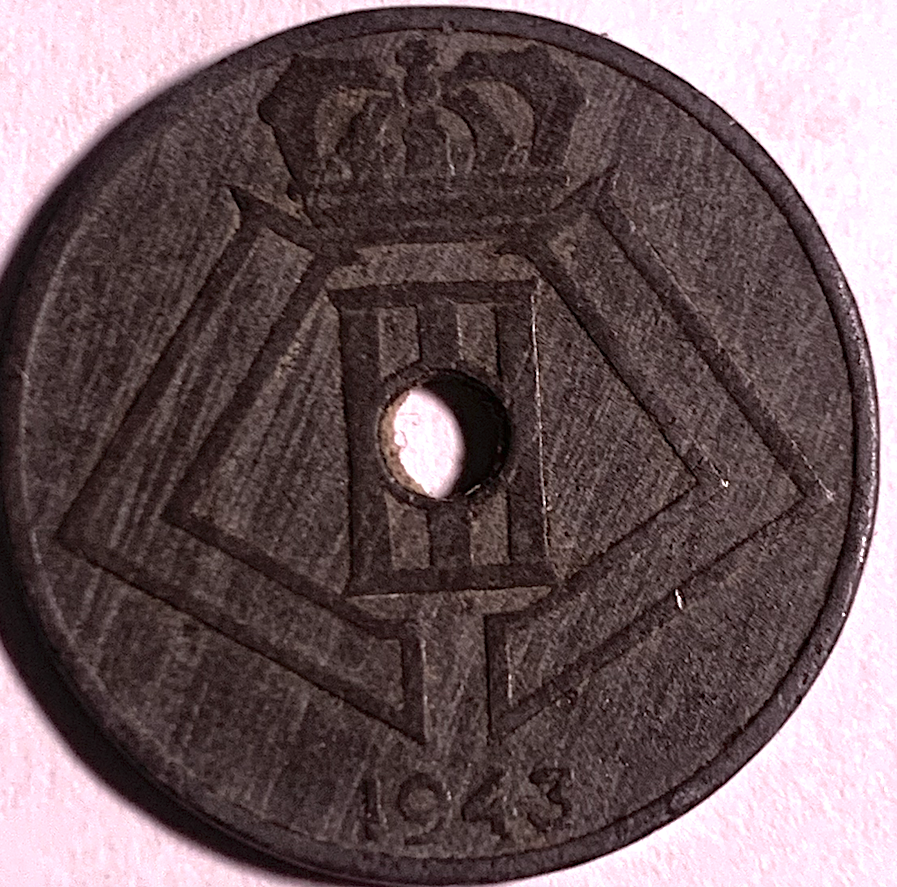 Rare WWII Era Belgium 25 Centimes 1942–1943 | BELGIE-BELGIQUE Numismatic Duo