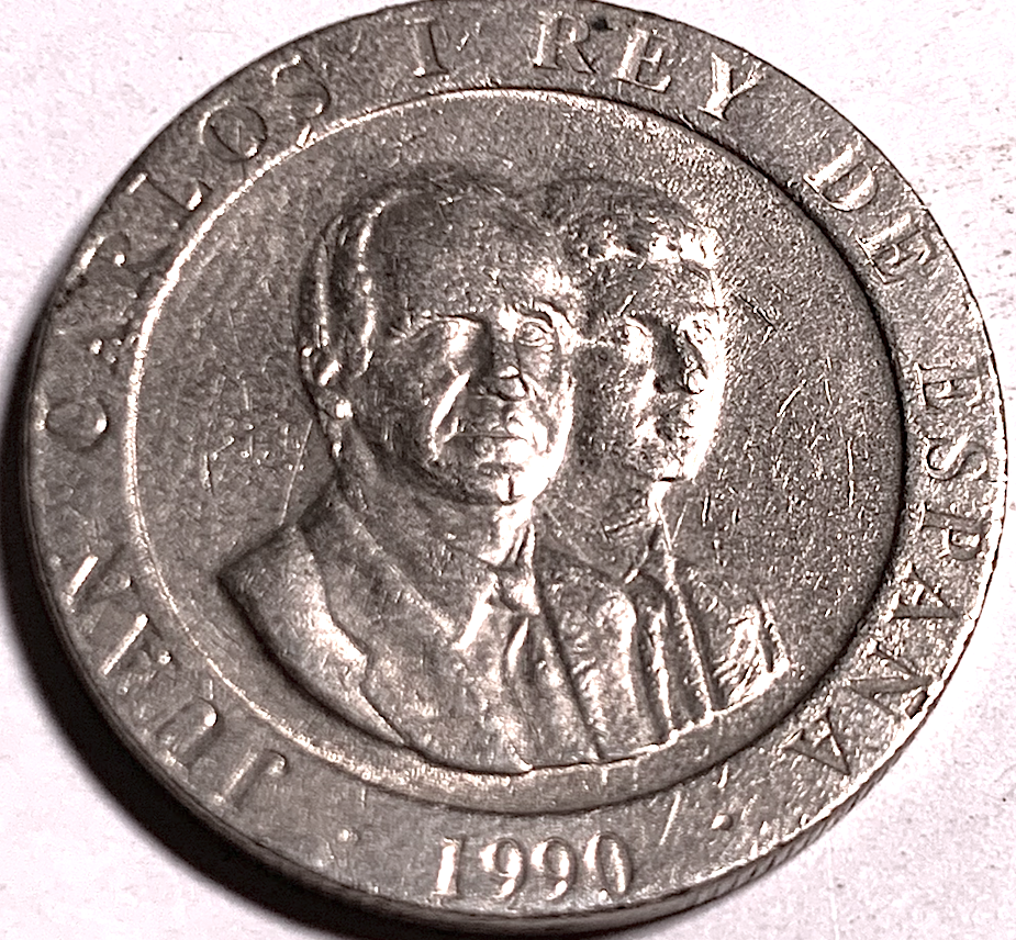 Rare Spain 200 Pesetas 1990-M Coin | Juan Carlos I Collectible | Madrid Mint