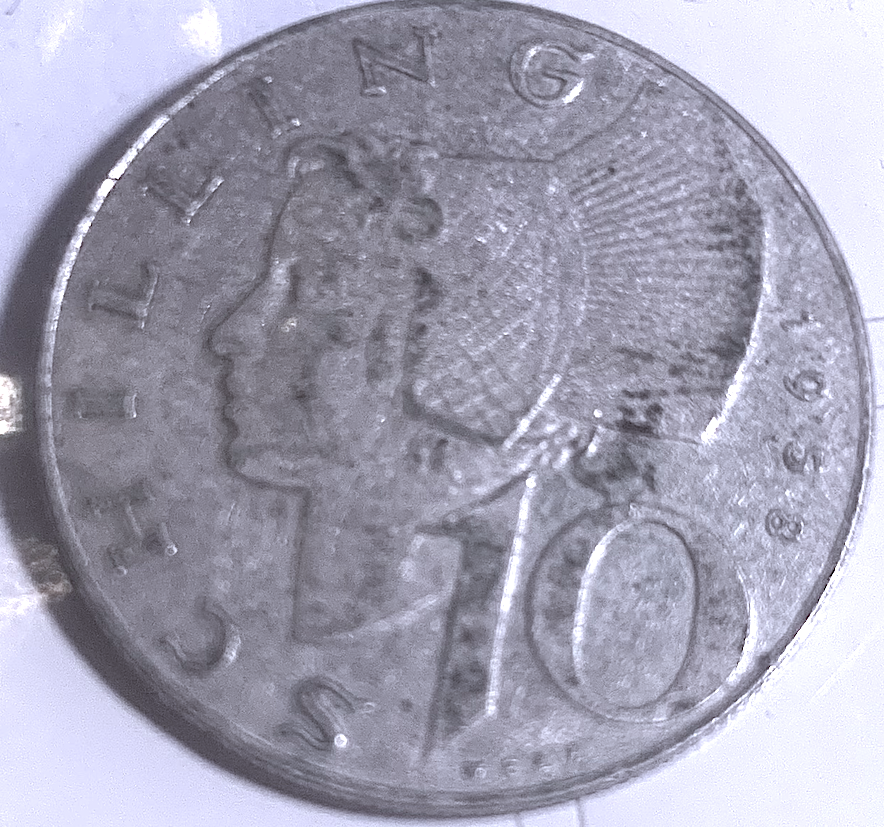 Rare 1958 Austrian 10 Schilling | Silver .640 Circulation Coin from Vienna