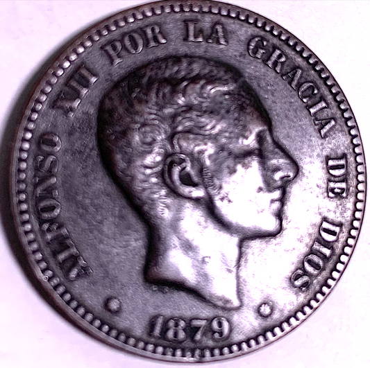 Best Seller: Spain 10 Céntimos 1879-OM (KM#675) – Barcelona Mint, 146 Years Old