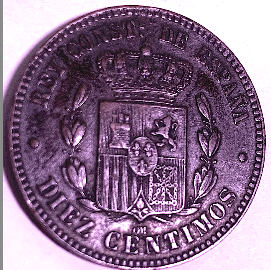 Best Seller: Spain 10 Céntimos 1879-OM (KM#675) – Barcelona Mint, 146 Years Old