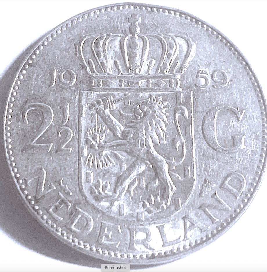 Best Seller: Netherlands 1959 2½ Gulden Silver “Rijksdaalder” KM#185, Utrecht