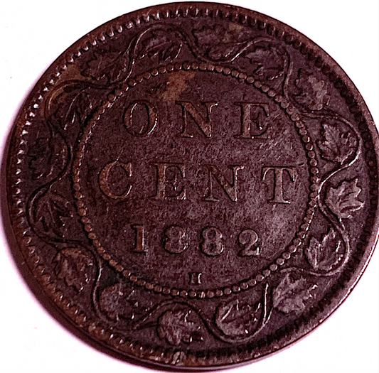 Best Seller: 1882-H Canada 1¢ (Heaton Mint) — Queen Victoria Large Cent KM#7