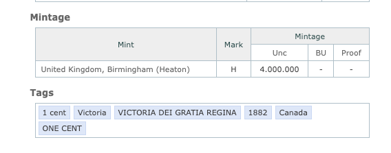 Best Seller: 1882-H Canada 1¢ (Heaton Mint) — Queen Victoria Large Cent KM#7