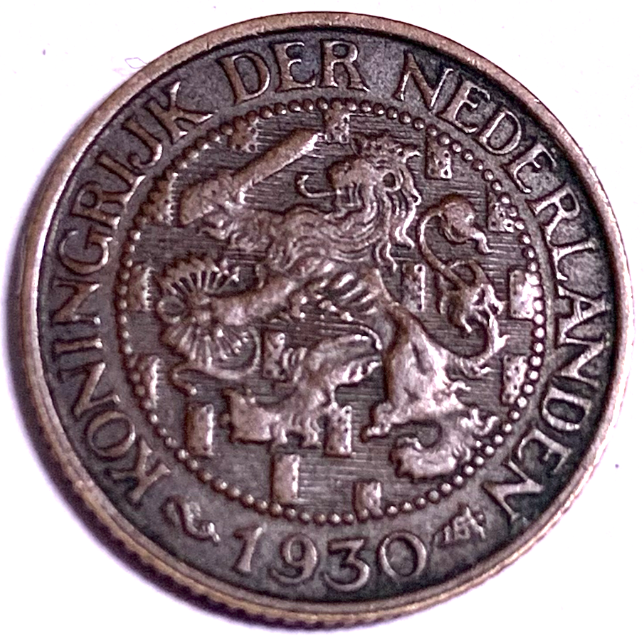 Best Seller: Netherlands 1930 1 Cent + 1904 2½ Cents Wilhelmina Duo