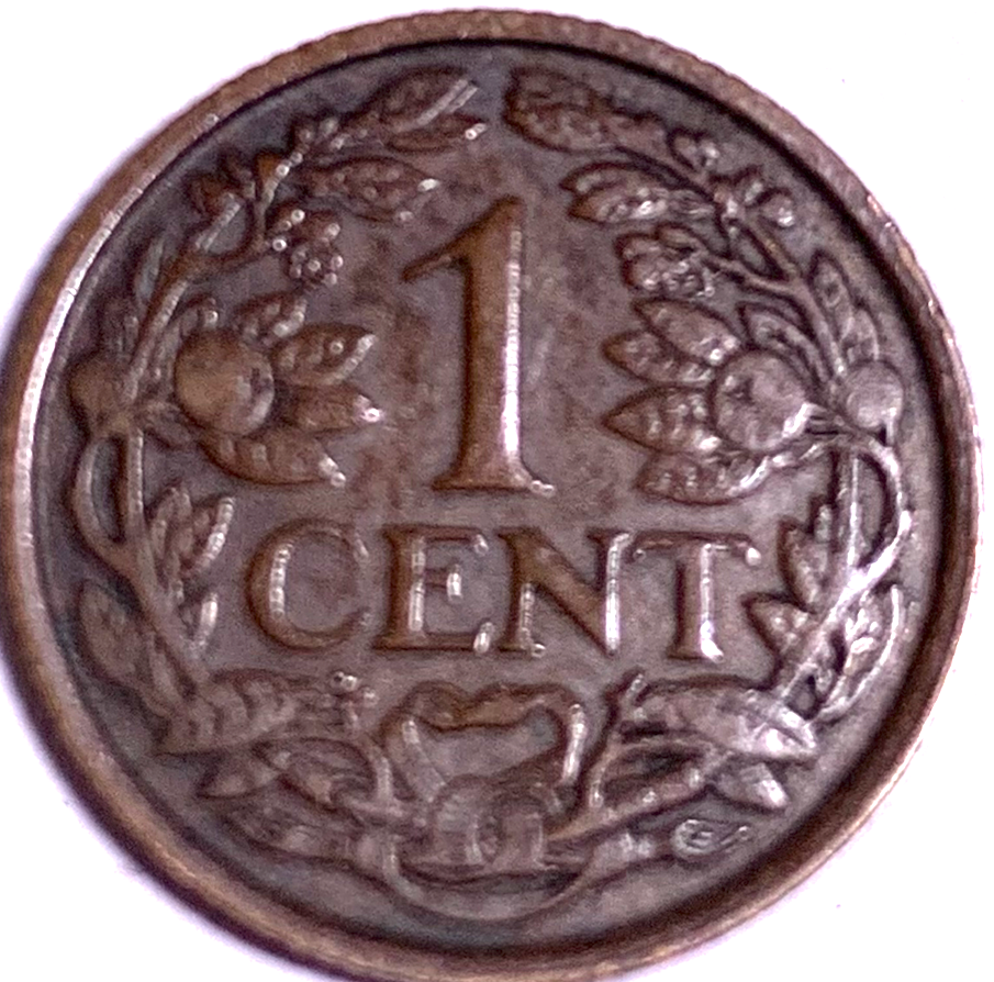 Best Seller: Netherlands 1930 1 Cent + 1904 2½ Cents Wilhelmina Duo