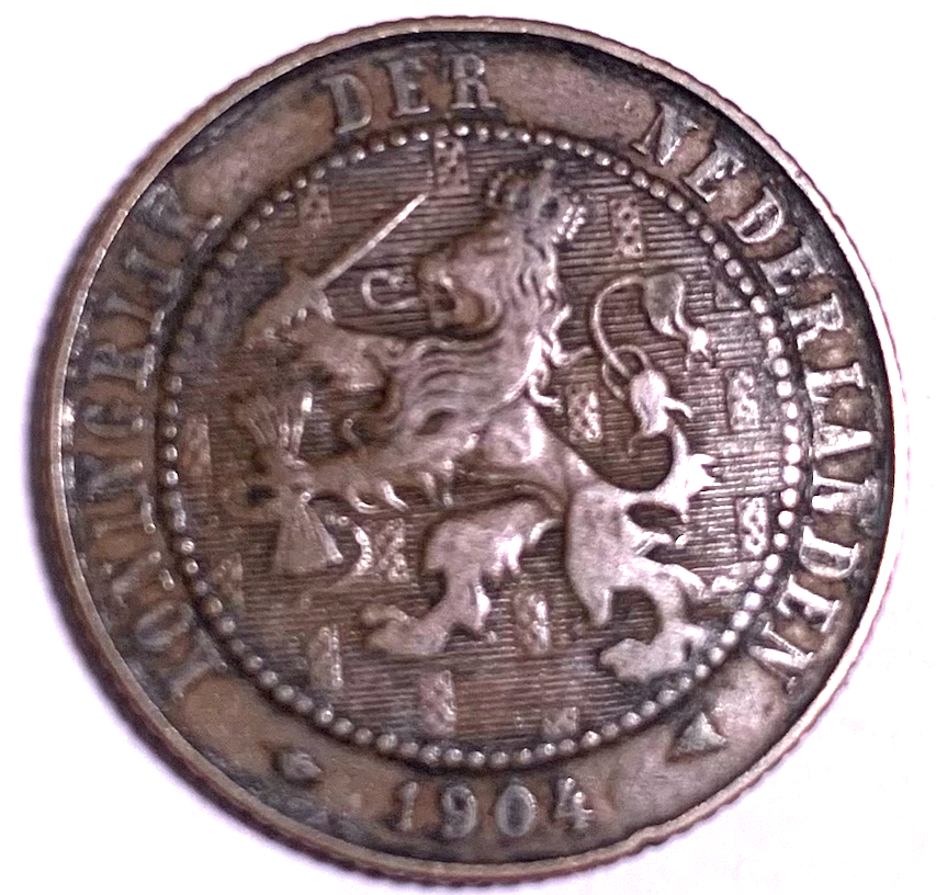 Best Seller: Netherlands 1930 1 Cent + 1904 2½ Cents Wilhelmina Duo