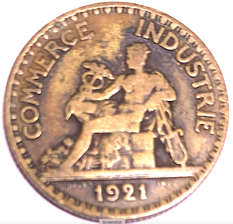 Best Seller: France 1921 2F, 1F &amp; 1922 50c—Third Republic Bronze Trio