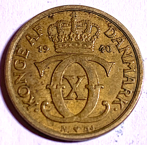 Extremely Rare 1940 Denmark ½ Krone “N” (KM#831) – Copenhagen Mint, Only 1,871,000