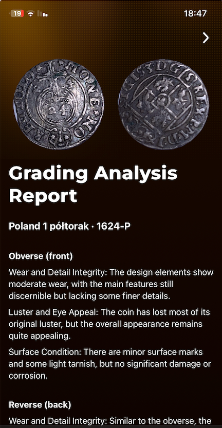 Sigismund III 1 Półtorak 1624-P Poland Silver Coin KM#41 – P Mint Mark Verified