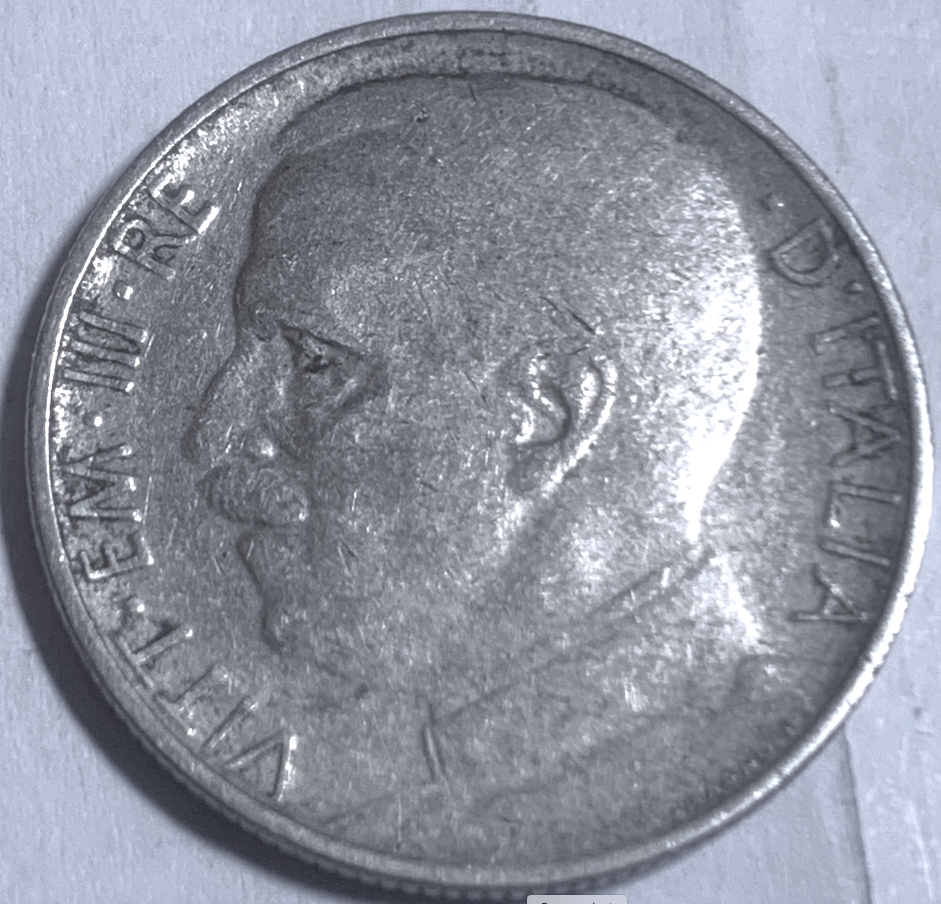 Italy 1925 50 Centesimi • KM#61 • Vittorio Emanuele III • Rome Mint • 24.88M