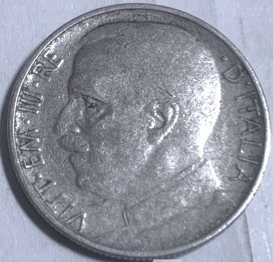 Italy 1925 50 Centesimi • KM#61 • Vittorio Emanuele III • Rome Mint • 24.88M