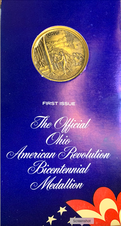 1974 Ohio Bicentennial Medallion – Lincoln Mint – Lynn Anderson Design