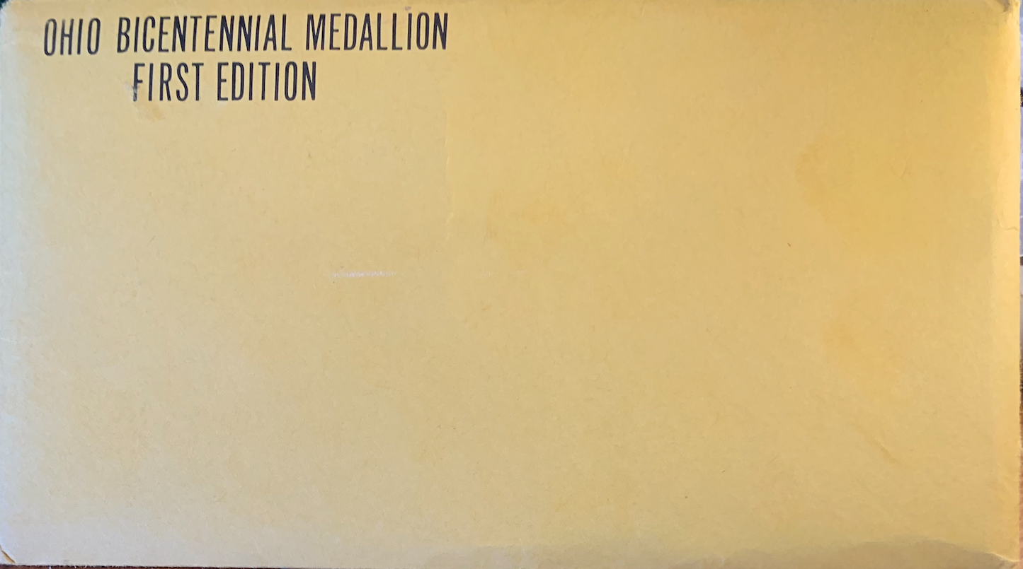 1974 Ohio Bicentennial Medallion – Lincoln Mint – Lynn Anderson Design