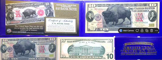 Merrick Mint $10 Commemorative – 2017 FRN, Bison Overprint