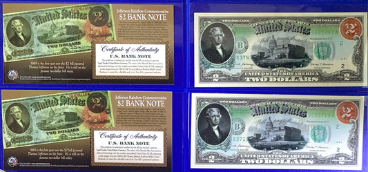 2017 $2 Jefferson Rainbow – Merrick Mint Colorized (Possible Serial Error)