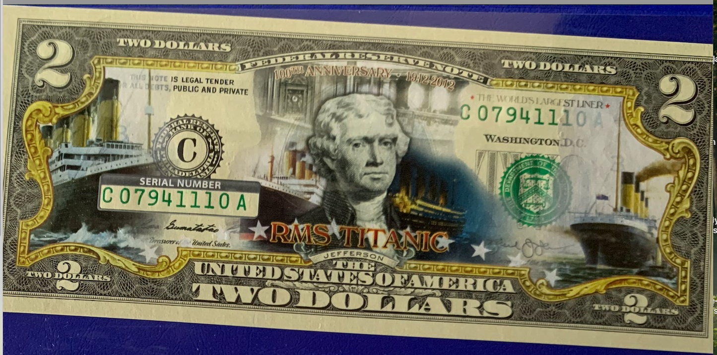 2013 U.S. $2 RMS Titanic 100th Anniversary – Merrick Mint Colorized