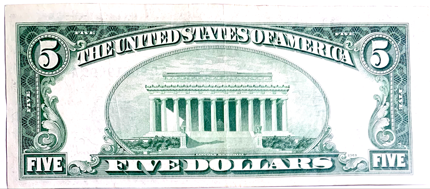 USA 1953-A $5 Silver Certificate, Lincoln Portrait, Fr.1656, P#417a