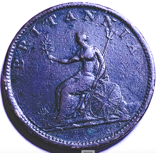 Great Britain 1806 ½ Penny • George III • Copper Coin • KM#662 • Britannia