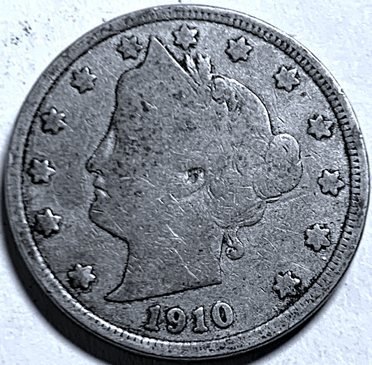 Nickel Liberty Head de 1910 – KM#112 – États-Unis – 30,1 millions d'exemplaires frappés