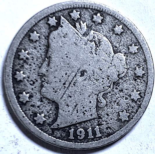 Nickel Liberty Head de 1911 – KM#112 – États-Unis – 39,5M Frappé