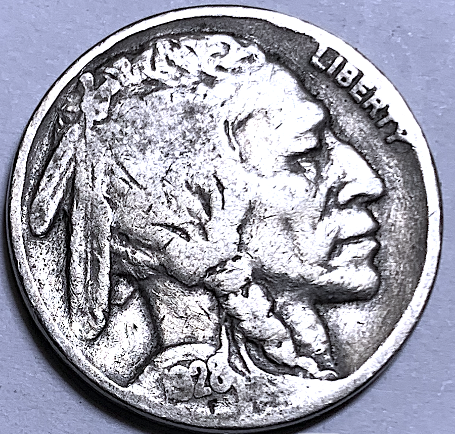 USA 1928 Buffalo Nickel – KM#134 – Low Mintage 23.4M, Copper-Nickel Coin