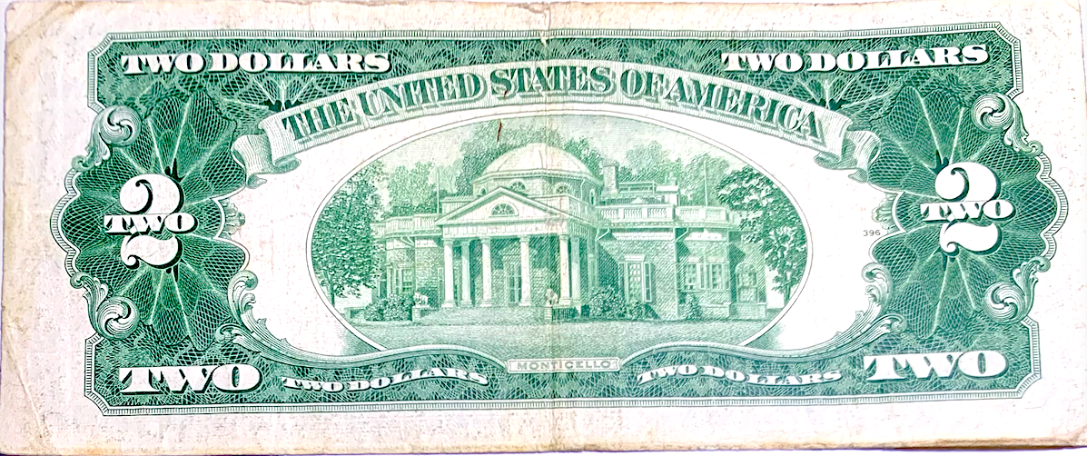 1953 $2 US Note Red Seal – Series 1953A – IBP/RBA Signatures – Fr. 1510