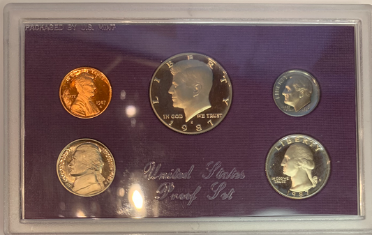Collectible 1987 U.S. Mint Proof Set: Kennedy Half to Lincoln Cent