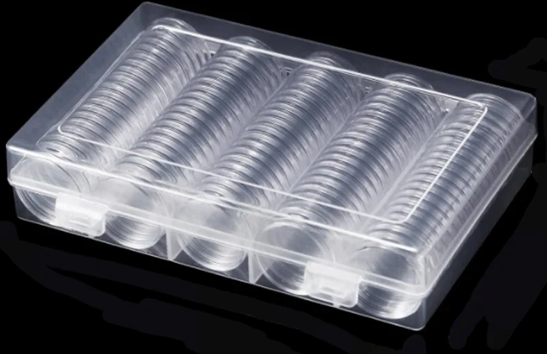 Meilleure vente : 10/100 porte-monnaie transparents en plastique