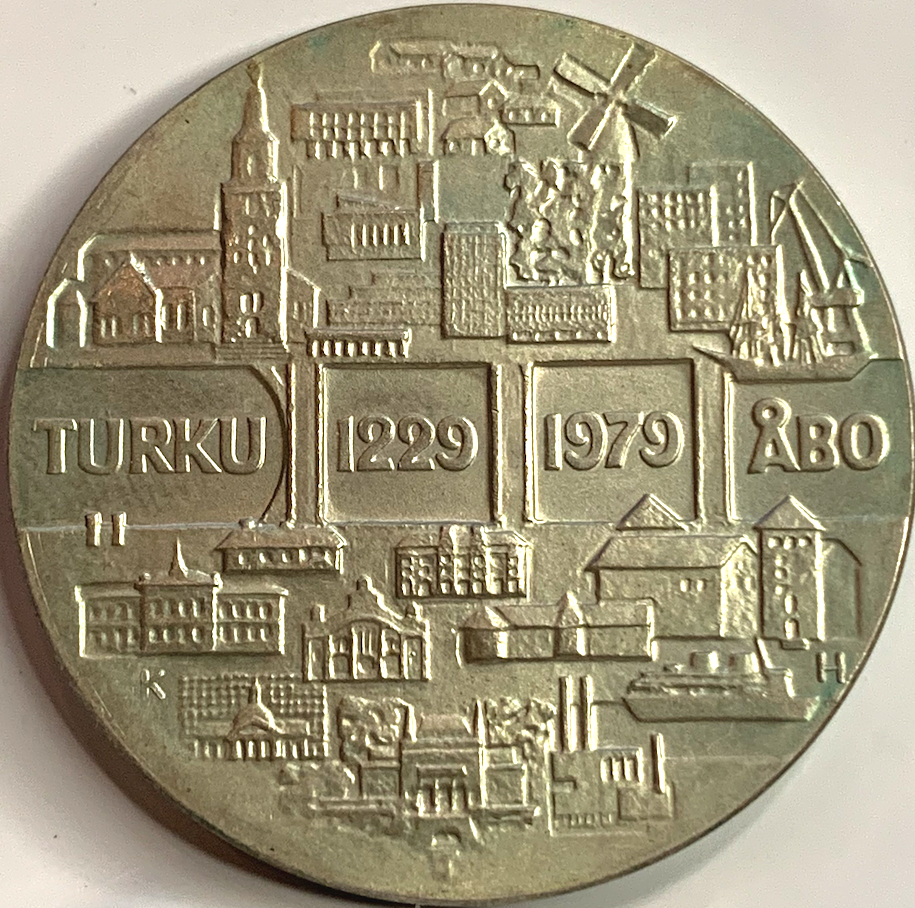 Rare 1979 Finland 25 Markkaa Silver Coin – Turku 750th Anniversary Collector’s Gem