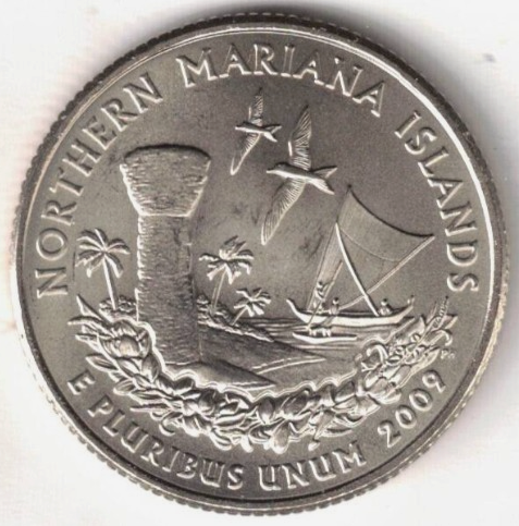 MONEDA DE CUARTO DE CANTIDAD DE LAS ISLAS MARIANAS DEL NORTE DE EE. UU. 2009