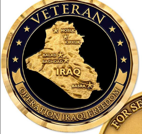 Moneda de bronce del Desafío de Veteranos de la Operación Libertad Iraquí 2003-2011