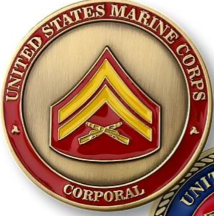Moneda de desafío de cabo del Cuerpo de Marines de EE. UU.