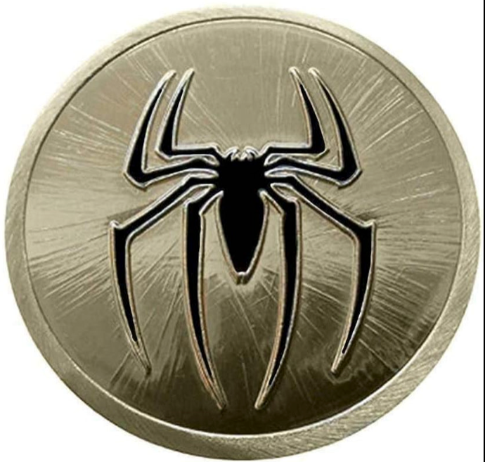 Spider-Man - Moneda de desafío coleccionable de personaje/Logo de póker/Ficha de la suerte