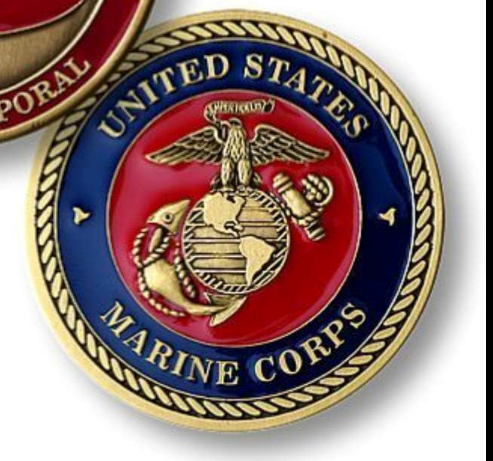 Pièce de défi de caporal des Marines américains