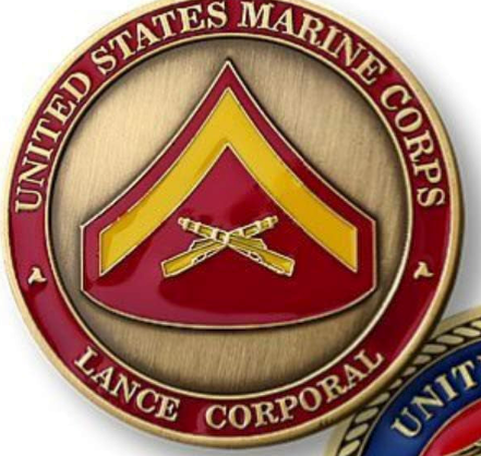 Pièce de défi de caporal des Marines américains
