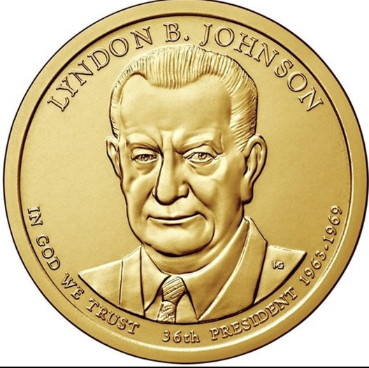 Moneda P, D 2 de 2015 - Lyndon B. Johnson Presidencial Sin Circular
