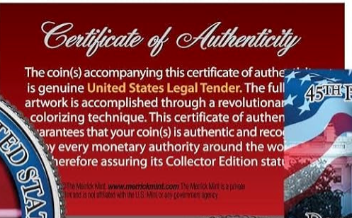 Juego de 2 monedas estadounidenses de Donald Trump, 45.º presidente, y su primera hija, Ivanka JFK Kennedy