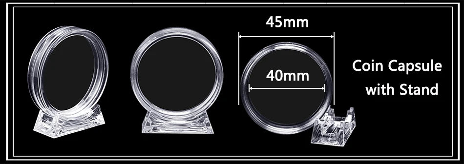 10 expositores universales para monedas: caja de almacenamiento ajustable para monedas y medallas.