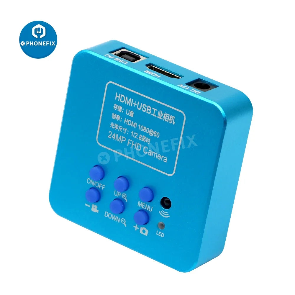 Caméra de microscope vidéo industrielle 24 MP - Outil de réparation de précision