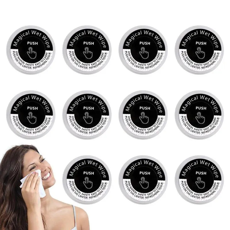 Magical Compressed Towel Set: 10/50PCS Mini Coin Tissue for Travel, Hotel, Salon, Home