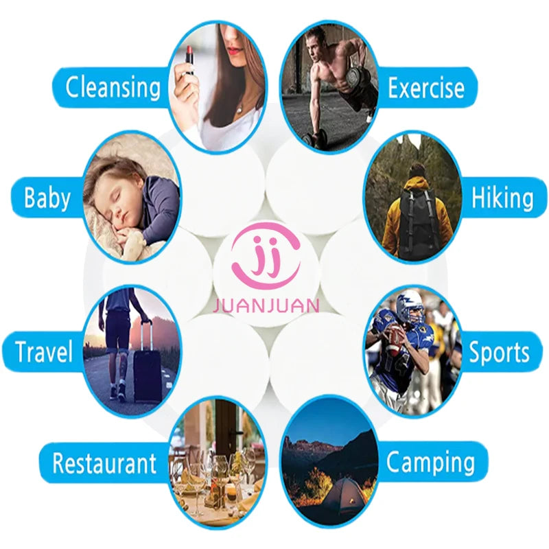 Meilleure vente : 100 mini lingettes compressées – Porte-monnaie portable