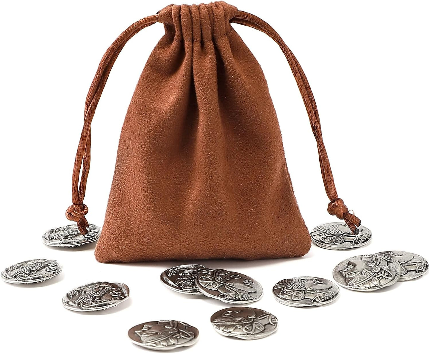 30 Greek Coins,30 Pieces of Silver Coin with Bag,Metal Religious Old Roman Coin,Lots of Coins Christian Accessories Funny Gift for Catholic Priests,Monedas De Plata