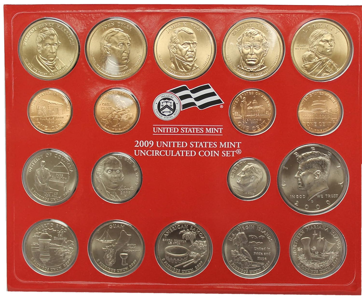 2009 P, D U.S. Mint - 36 Coin Uncirculated Set with Coa Uncirculated