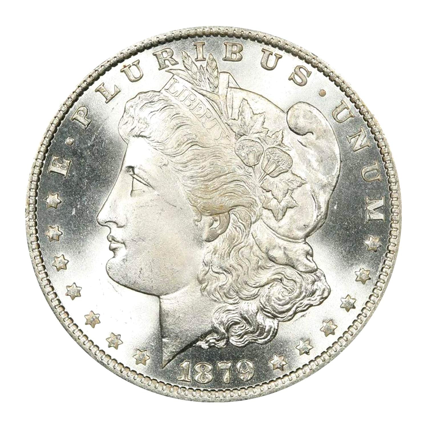 USA 1879 S Morgan 90% Silver Dollar Coin - $1 Brilliant Uncirculated United States Mint