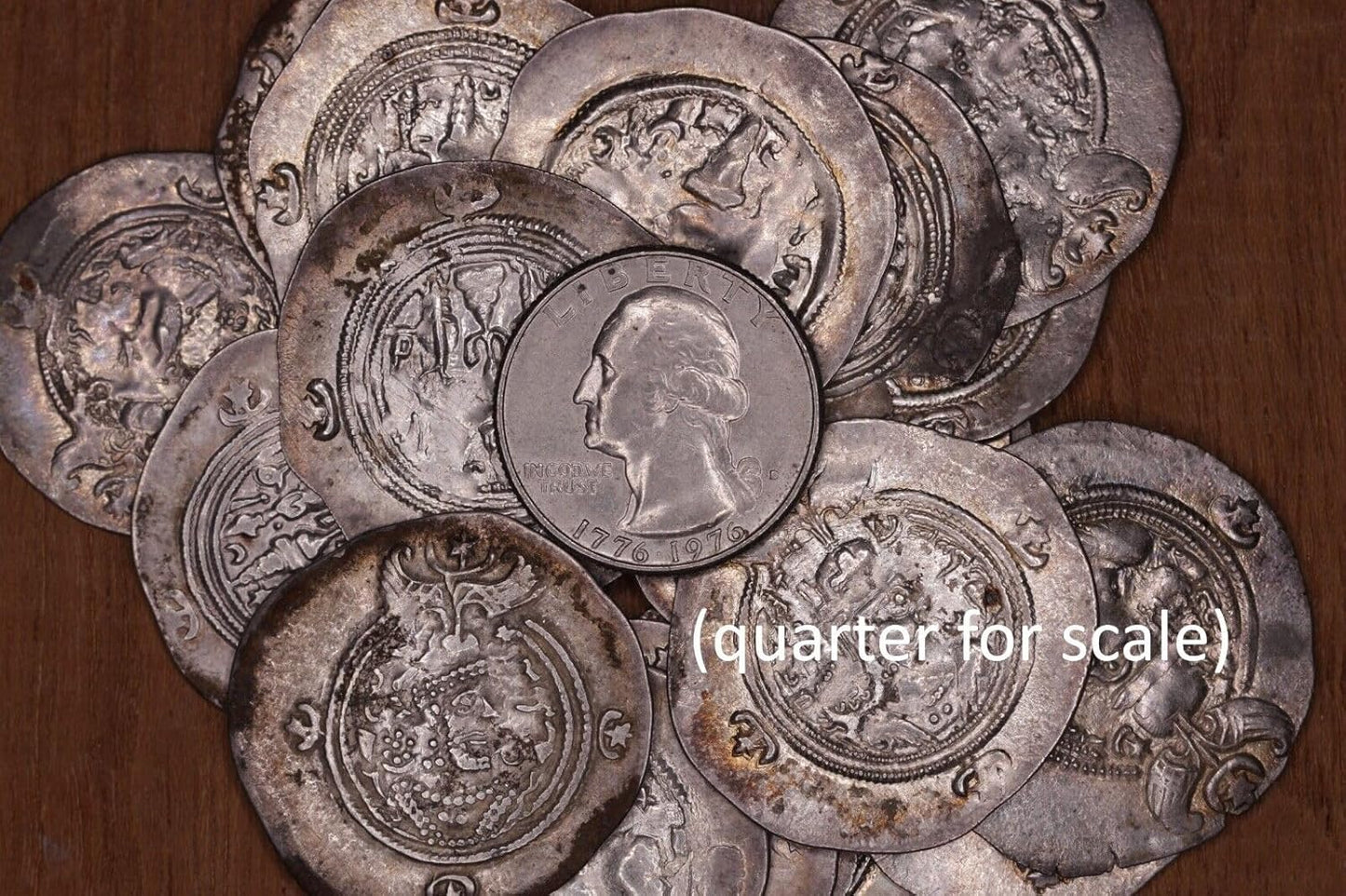 Ancient Sassanid Empire Large Silver Drachm Coin Gift Set (600 AD) with Certificate of Authenticity | Genuine Sasanian Historical Artifact