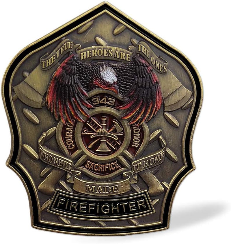 Firefighter Prayer Challenge Coin Fireman Gifts