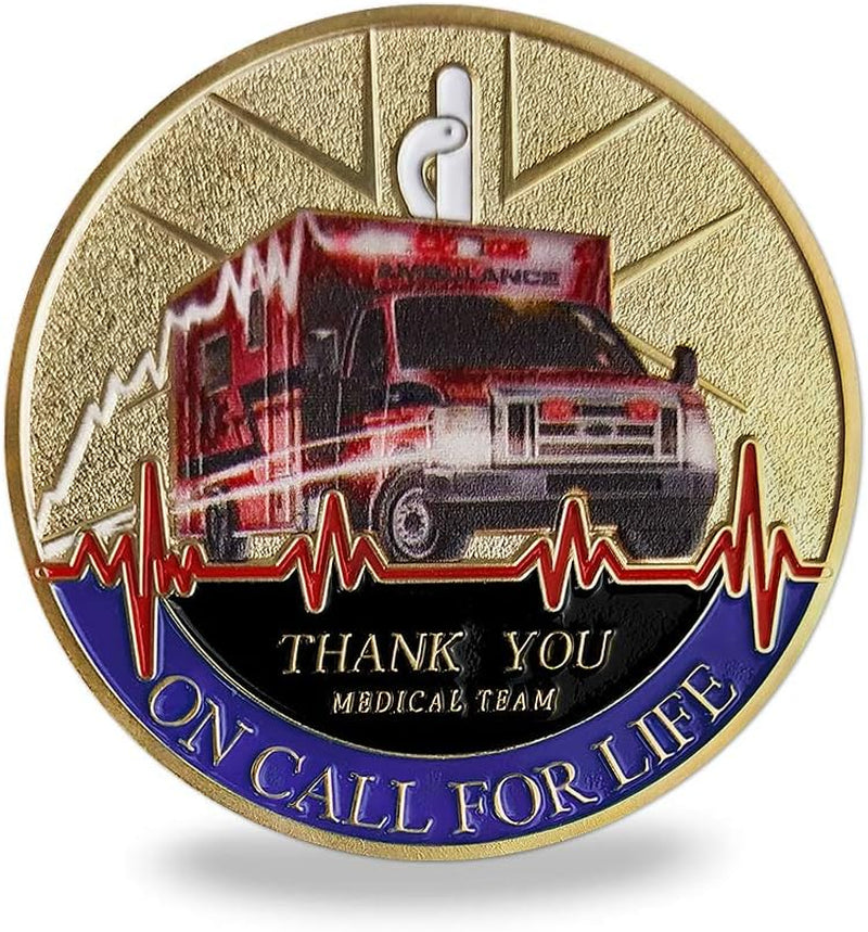 Paramedic'S Prayer EMT EMS Challenge Coins Emergency Coin Paramedic Dispatcher Gifts Doctor Thanksgiving Funny Challenge Coin for EMT EMS