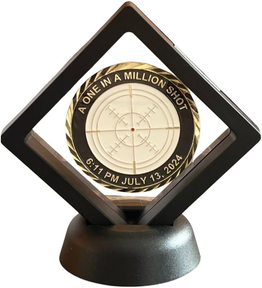Valor Coin Commemorating Butler 2024 Assassination Attempt, a One-In-A-Million Shot, Collectibles, Gifts, Commemorative Coin, Challenge Coin